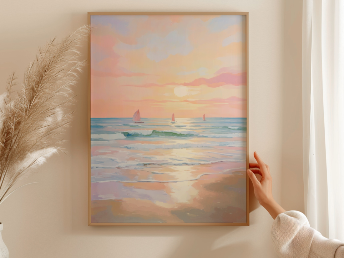 Impressionist Sunset Ocean Sailing