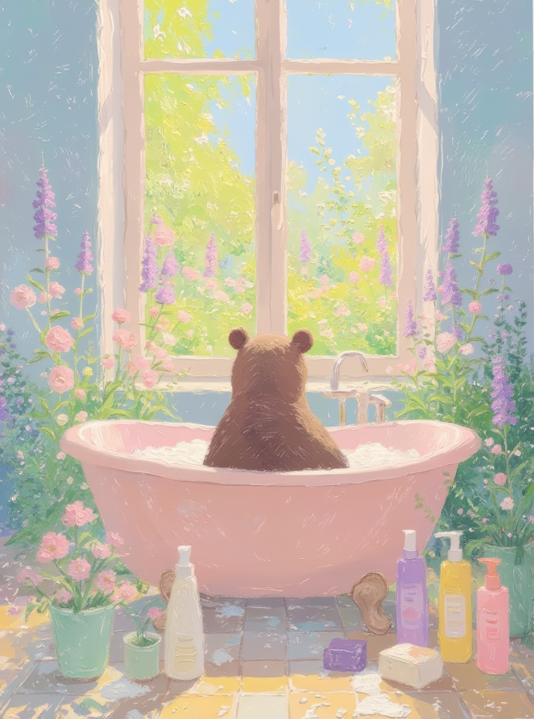 Pink Bear Bathtub