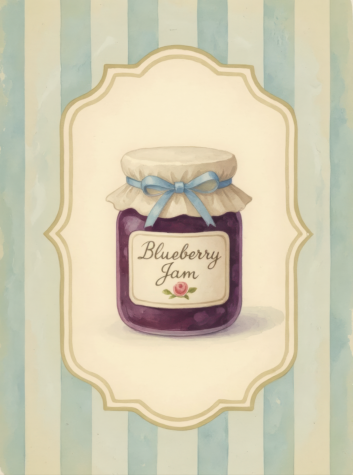 Vintage Blueberry Jam Jar