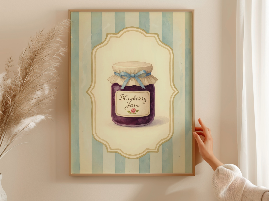 Vintage Blueberry Jam Jar