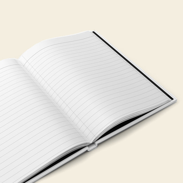 Painterly Market Stripe personalised Hardcover notebook – lined inside pages